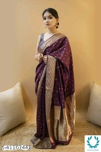 Myra Attractive Sarees - Saree Length Size:5.5m Blouse Length Size:0.8m, Saree And Blouse Fabric: Jacquard, pack of :1